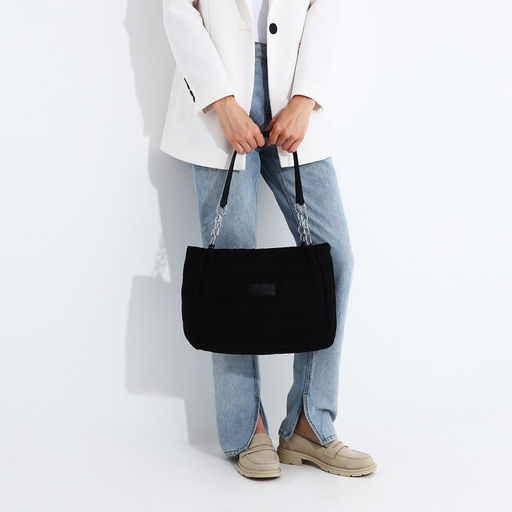 Сумка-тоут на молнии, цвет чёрный - Simaland фото 4