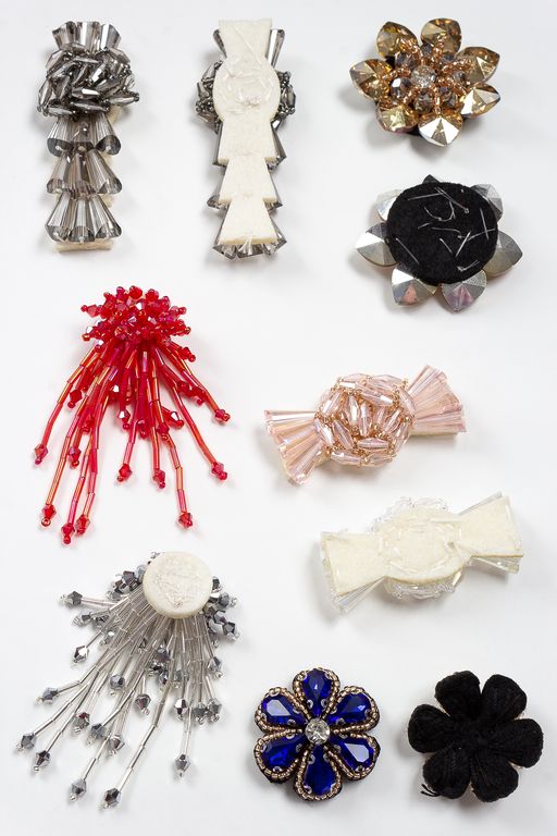 Брошь пришивная 3*8 см (SF-3733) серый - No name фото 2