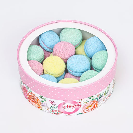 Коробка для макарун тубус с окном  8 Марта с розами  21?21?7 см - Simaland фото 2