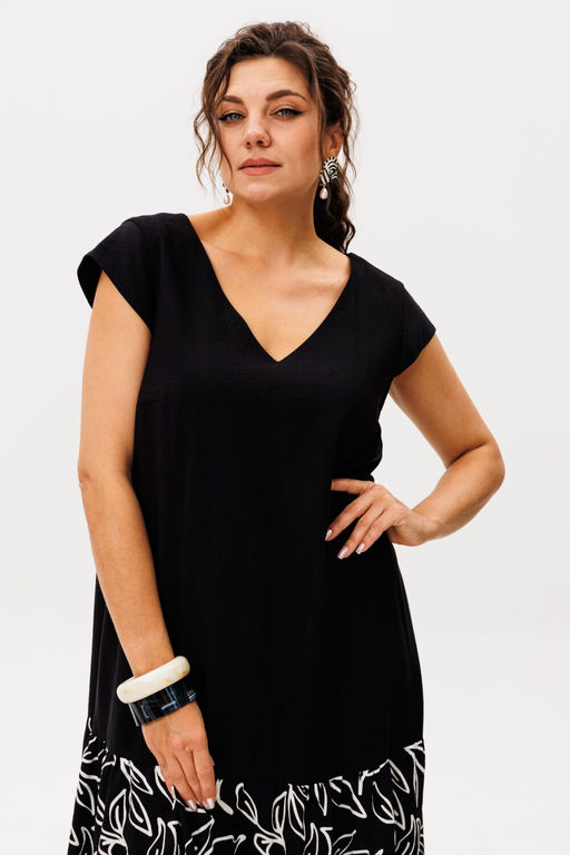 Платье ANELLI 56 черно-белый ангел - Ketty фото 8