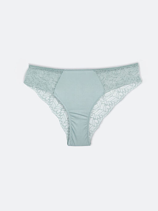 Dantel Detayl? Saten Fantezi Bikini K?lot