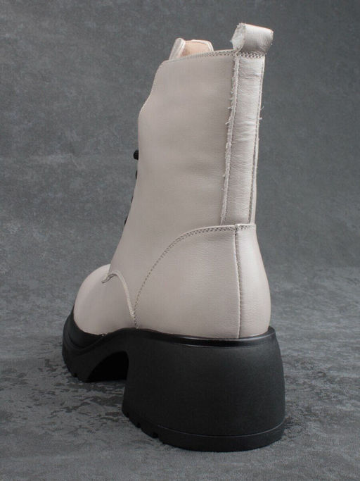 04-M3-H205 BEIGE GRAY Ботинки зимние женские (натуральная кожа, натуральный мех)