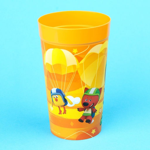 Цена за 2 шт. Стакан детский «Ми-Ми-Мишки», 380 мл., цвет оранжевый