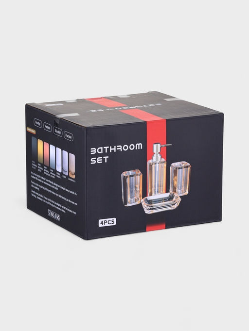 Набор для ванной «Блэк», 3 предмета, дозатор, стакан, мыльница