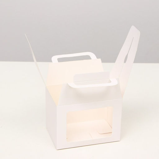 Цена за 10 шт. Коробка складная, с окном и ручкой, белая, 10 х 14 х 10 см - UPAK LAND фото 3