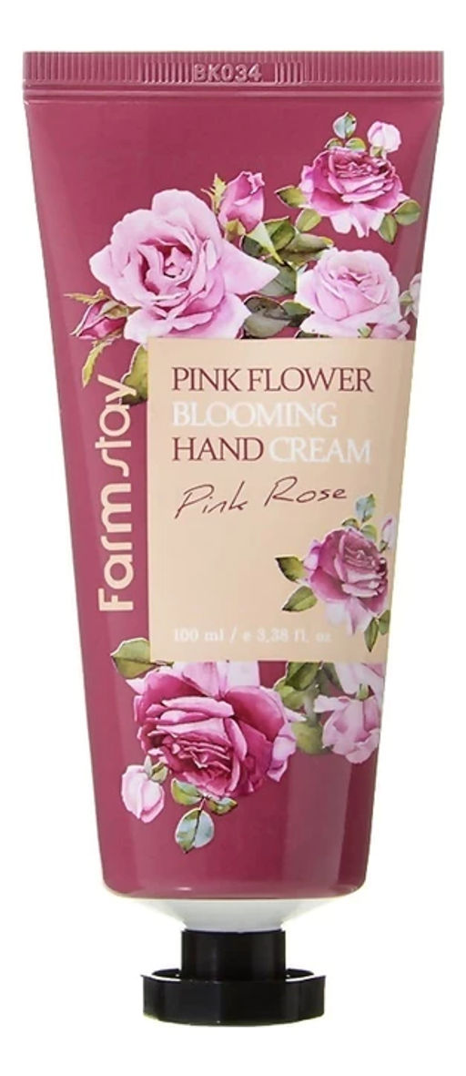 Крем для рук розовые цветы FARMSTAY Pink Flower Blooming Hand Cream Pink Rose, 100ml