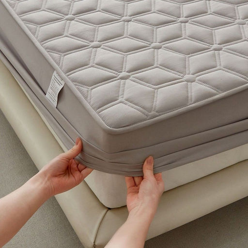 Наматрасник стеганный Mency Микрогель 180х200 NAMSM02 (без наволочек) Светло-серый  фото 3