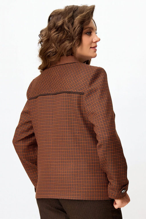 Жакет FITA 20753 терракот + коричневый  фото 4