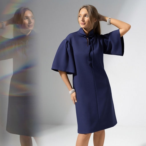 Платье со свободными рукавами Море волнуется (blue) - Charutti фото 4