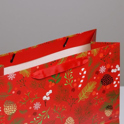 Цена за 2 шт. Пакет подарочный новогодний ламинированный Время волшебства, ML 27 х 23 х 11.5 см - Дарите счастье фото 4