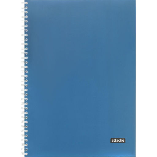 Бизнес-тетрадь А4 96л Attache Metallic Синий клетка, греб, картон, фольга