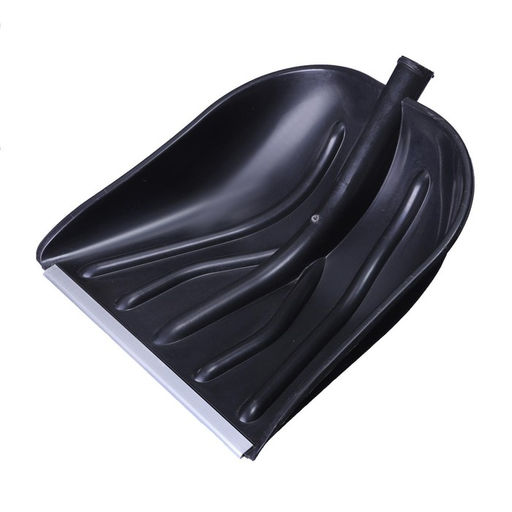 Ковш лопаты для уборки снега, 410 × 390 мм, пластик, алюминиевая планка, тулейка 32 мм