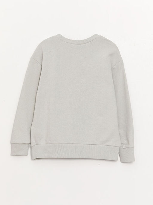 Bisiklet Yaka Bask?l? Uzun Kollu Erkek ?ocuk Sweatshirt ve E?ofman Alt? - Waikiki фото 3