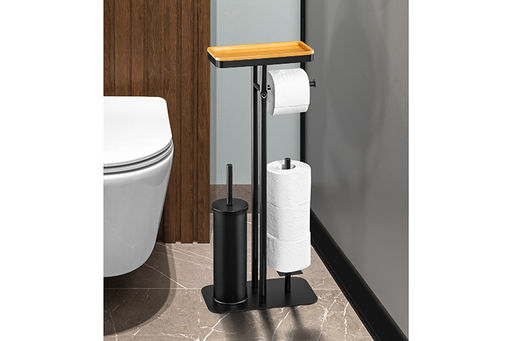 Подставка для туалетной бумаги и ершика 30*17*68,8 см Черная - Elan gallery фото 3