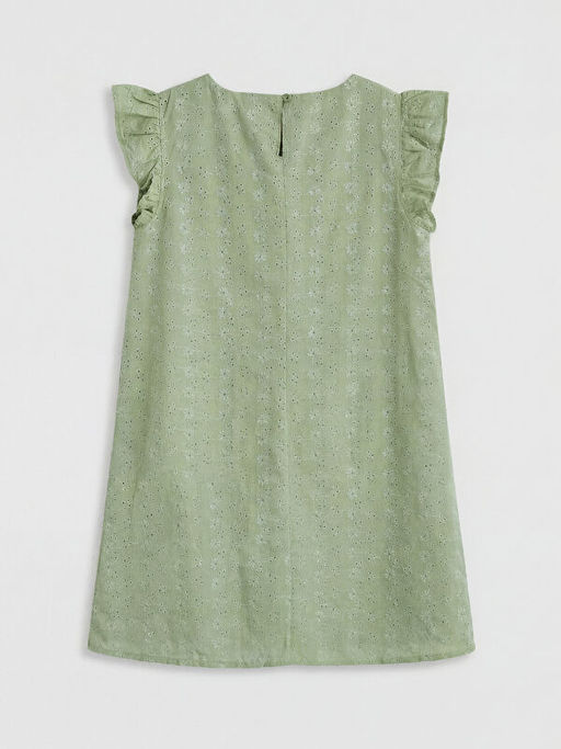 Bisiklet Yaka F?rf?rl? K?z ?ocuk Brode Elbise