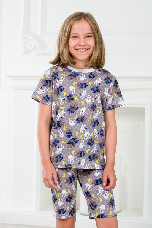 Пижама детская из футболки и бридж из кулирки Мишки - Амадэль фото 8
