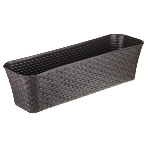 Ящик балконный п/эт. 575х180х160мм (ротанг коричневый) (М 3226)