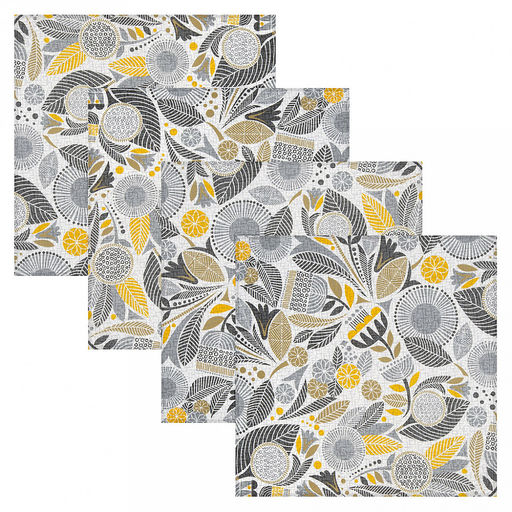 Набор салфеток сервировочных 4шт "Марракеш", р-р 42х42см, рогожка, хлопок "Комфорт" 171г/м2, упаковка классическая 28х41см, "Домашняя мода" (Россия)