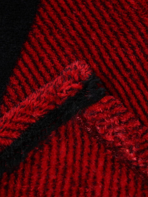 Плед «Этель. Клетка чёрно-красный», 180×200 см, корал-флис 220 г/м²