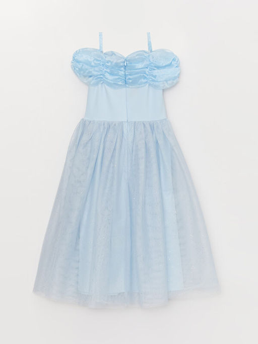 Kare Yaka K?z ?ocuk Elbise - Waikiki фото 2