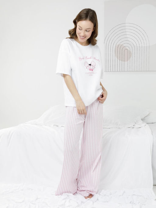 МП 20252/белый Н249 пижама жен