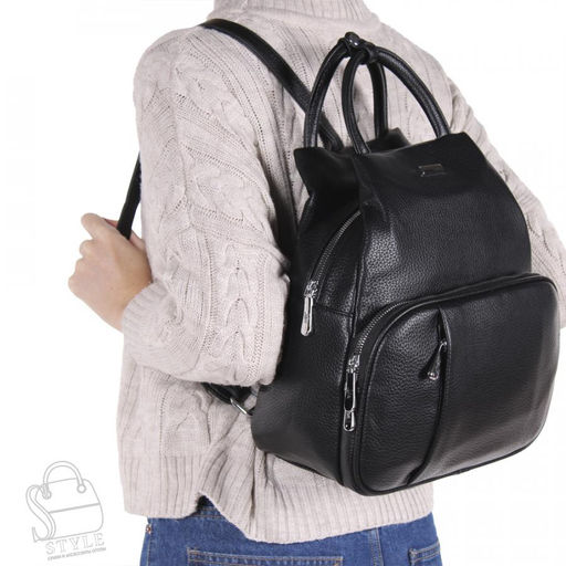 Рюкзак женский 670107 black Velina Fabbiano-Safenta в Новосибирске