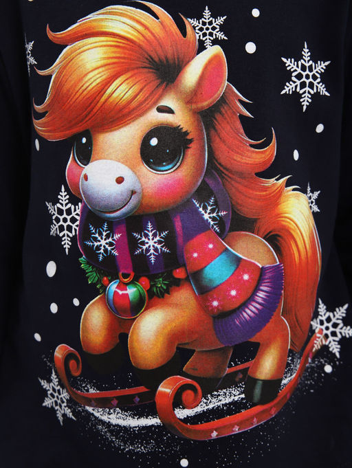 ПЖ064 Пижама Лошадка (синий) - Милаша фото 17