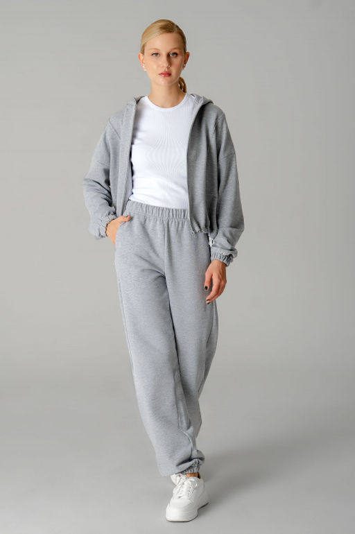 Арт. 2545 Костюм женский с брюками 44-50 (4 шт) Цвет:серый меланж