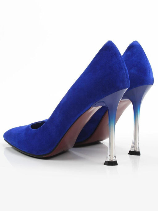 06-A65A-585M BLUE Туфли женские (натуральная замша)