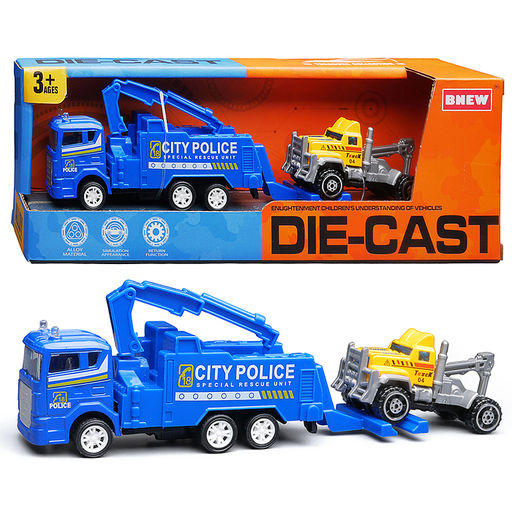Машина "Эвакуатор полицейский" металл, в коробке