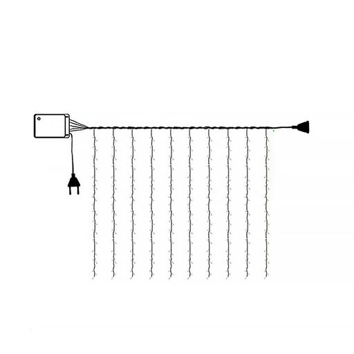 Электрогирлянда-занавес 3*2м, 320 ламп, цветная