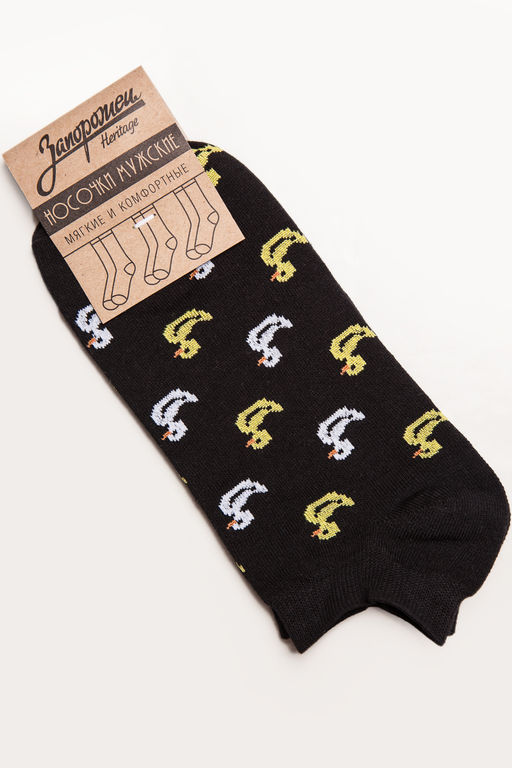 Носки ЗАПОРОЖЕЦ Утята короткие ЧЕРНЫЙ  фото 2