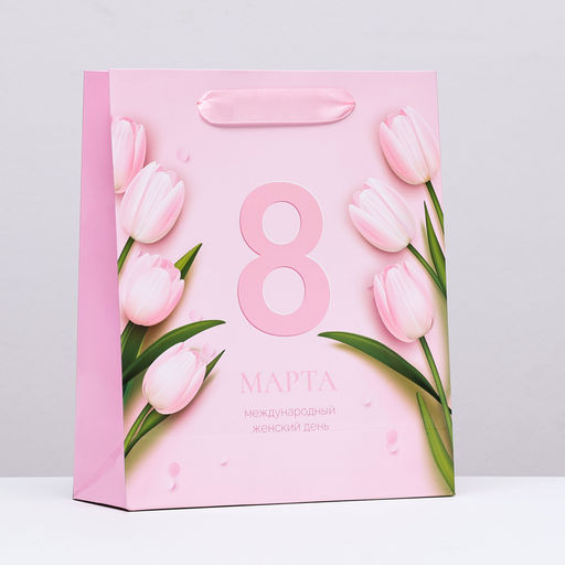Цена за 2 шт. Пакет ламинированный вертикальный «Женский день», 21×25×8 см