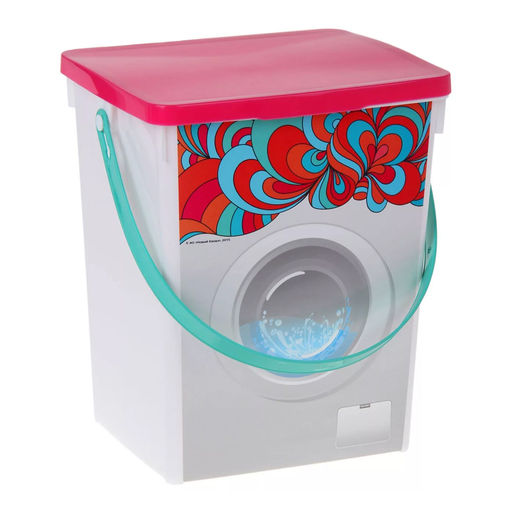 Контейнер для стирального порошка Домашний 8,5 л, (бело-синий) арт. С59311 - Полимербыт фото 4