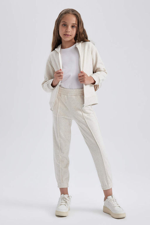 Мягкий пушистый спортивный школьный кардиган с капюшоном для девочек - Defacto фото 2