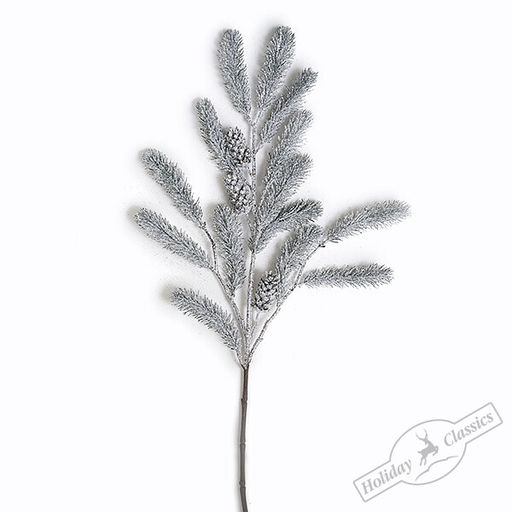 Ветка еловая "Серебряный иней" 73 см