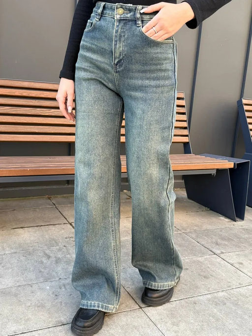 Джинсы утепленные трубы