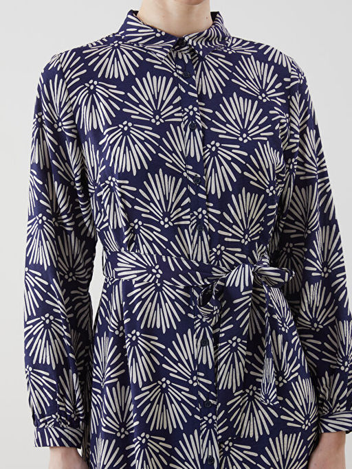 Desenli Kad?n G?mlek Elbise