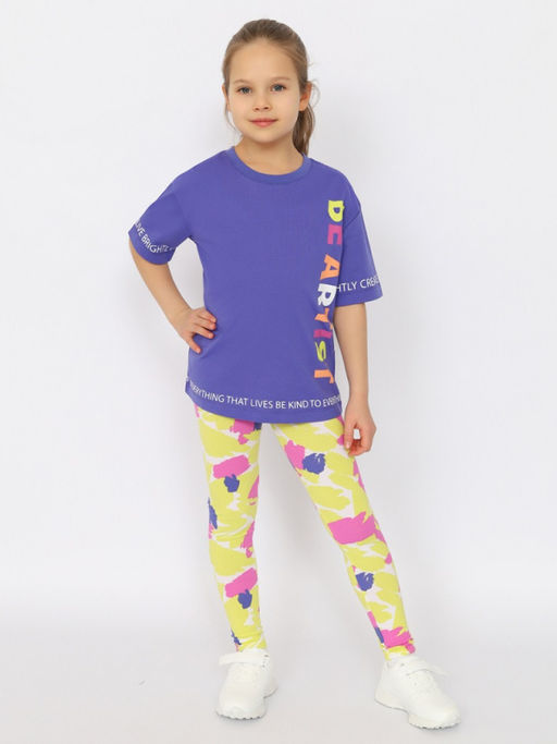 CRB wear/CSJG 63756-44-394 Футболка для девочки,фиолетовый/Ex.Cherubino  фото 3