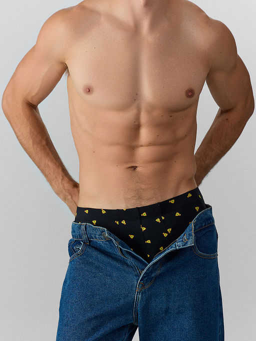 Цена за 2 штуки! Трусы боксеры мужские черные с принтом - Mark formelle фото 6