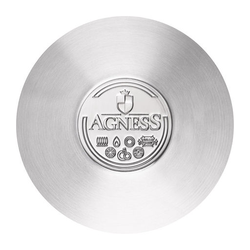СКОВОРОДА AGNESS PROFESSIONAL 16Х5 СМ, 0,9 Л ВЫСОКОКАЧЕСТВЕННАЯ НЕРЖ СТАЛЬ 18/10 ИНДУКЦИОННОЕ ДНО фото 4