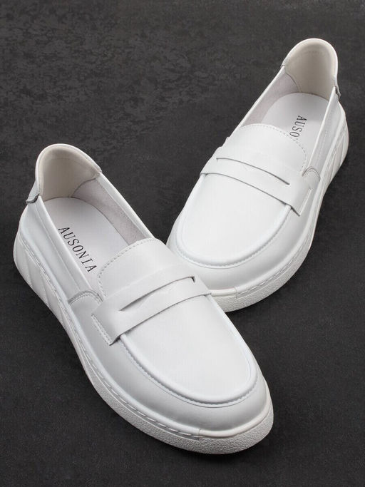 06-YE290-2 WHITE Туфли женские (натуральная кожа)