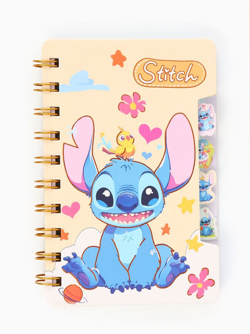 Подарочный набор: блокнот А6, 65 л, ручка, стикеры-наклейки, Стич