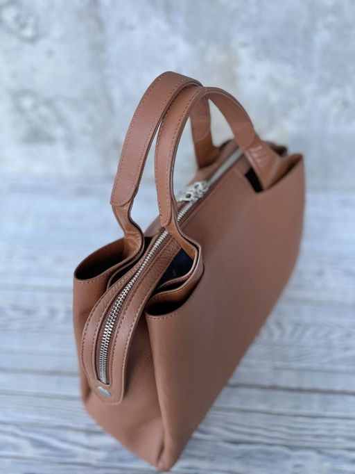 Женская кожаная сумка тоут 3120 Браун