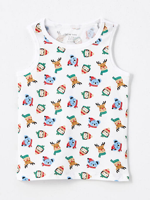 Bisiklet Yaka Bask?l? Erkek Bebek Atlet 3l? - Waikiki фото 2