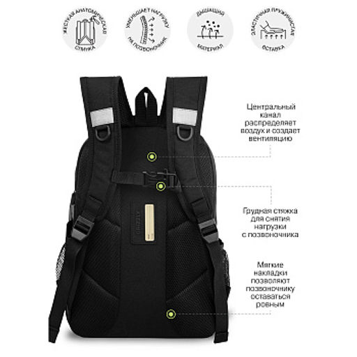 RB-653-2 Рюкзак школьный с обвесом и картхолдером на держателе - Grizzly фото 14