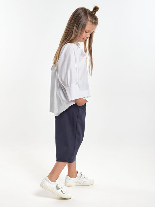 Рубашка для девочки подросткам школьная форма UD 7948 голубой - Mini maxi фото 8