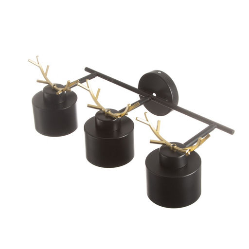 Бра «Сохата», 3хЕ27, 40 Вт, 60×15×22 см, чёрный с золотом