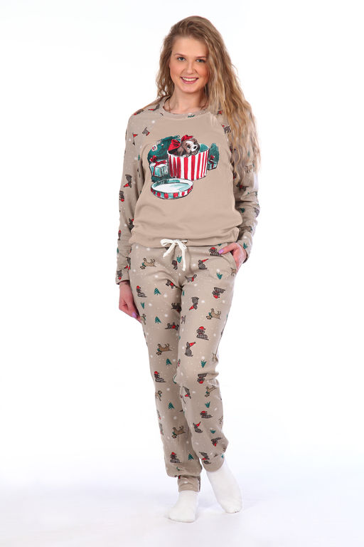 Женская пижама с брюками и кофтой 144