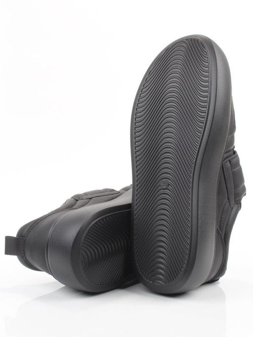 03-YH462-3 BLACK Полуботинки спортивные демисезонные женские (натуральная кожа)